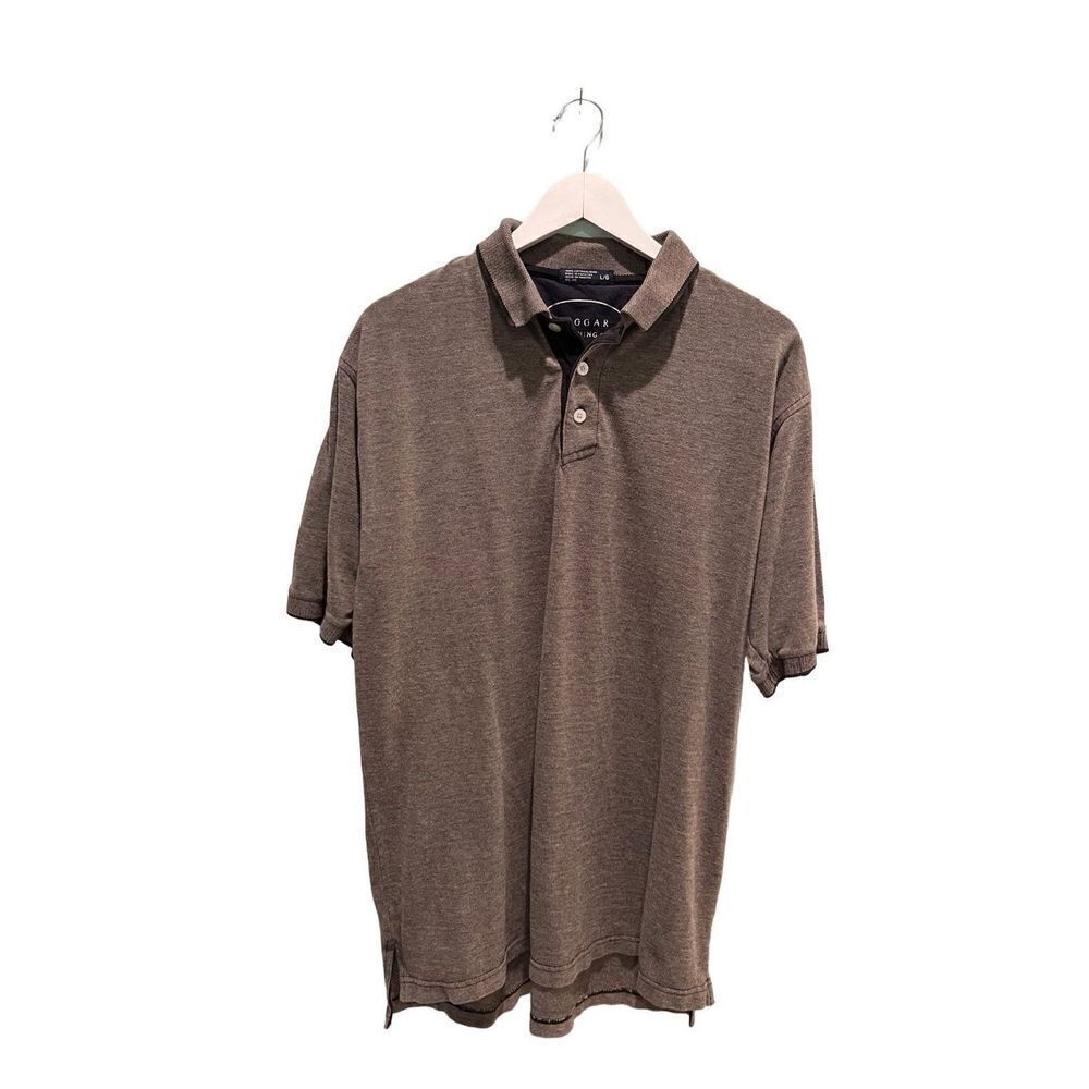 Haggar tan polo shirt - L - 🙂3/$15